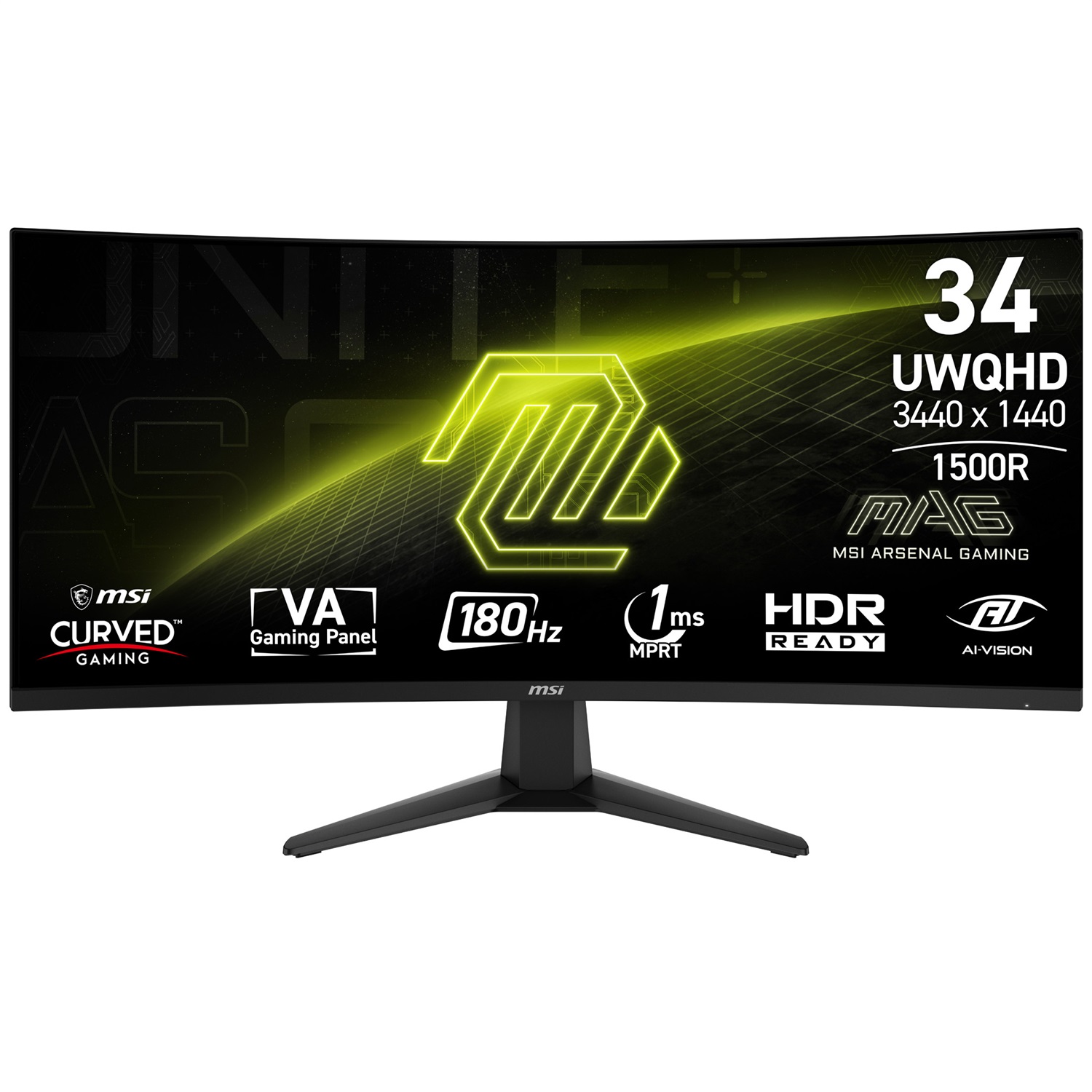 MSI MAG 346CQ Monitor Gaming Curvo 34