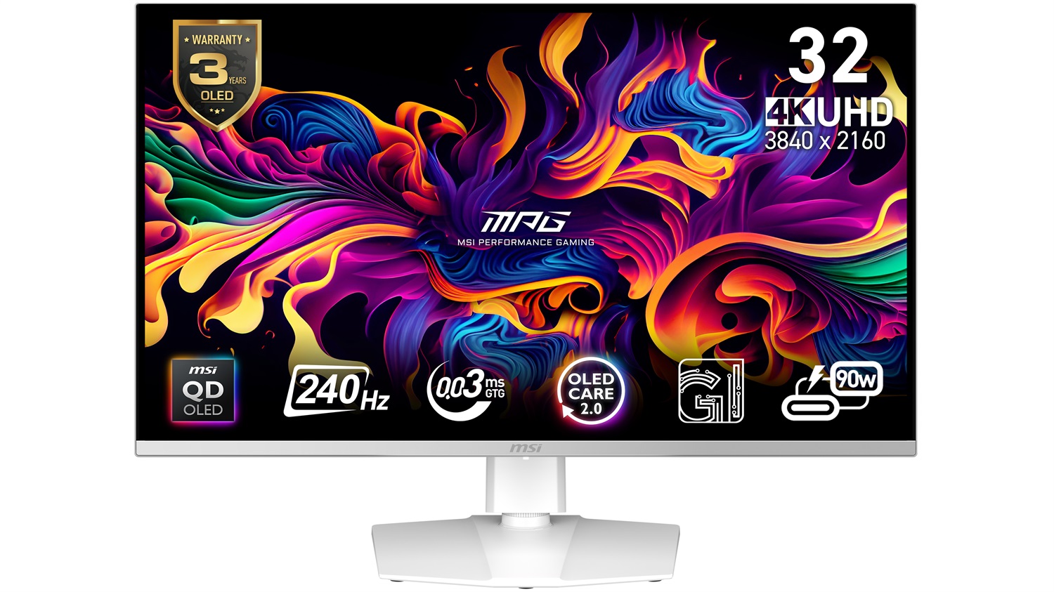 MSI MPG 321URXW QD-OLED Monitor Gaming 31.5