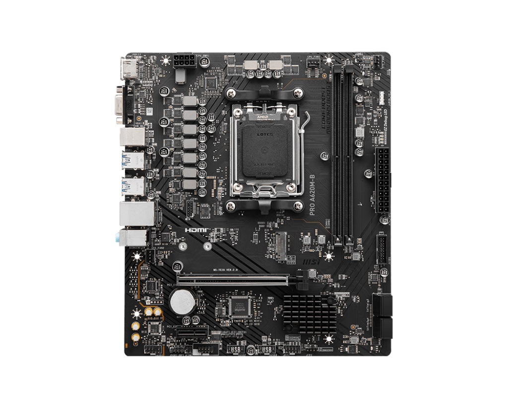 MSI PRO A620M-B Scheda Madre Micro ATX AMD A620 Socket AM5 DDR5 con Supporto fino a 128 GB di RAM