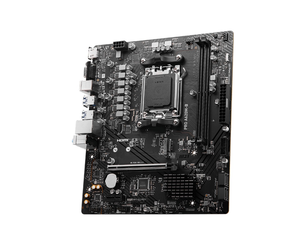 MSI PRO A620M-B Scheda Madre Micro ATX AMD A620 Socket AM5 DDR5 con Supporto fino a 128 GB di RAM