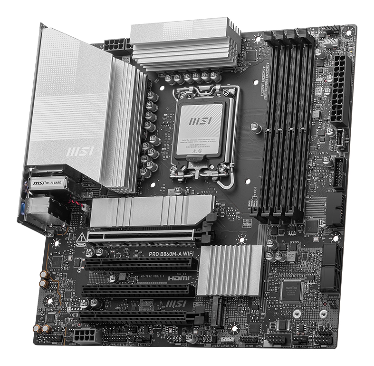MSI PRO B860M-A WIFI - Scheda Madre Micro ATX LGA 1851 con Supporto DDR5 fino a 256GB, PCIe 5.0, Wi-Fi 7 e 5G LAN