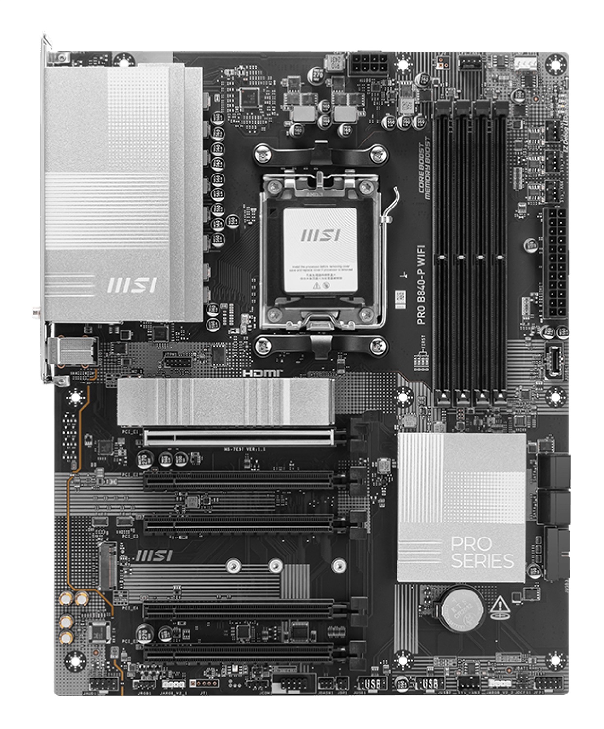 MSI PRO B840-P WIFI Scheda Madre ATX AM5 con supporto per processori AMD Ryzen e memoria DDR5 fino a 256 GB