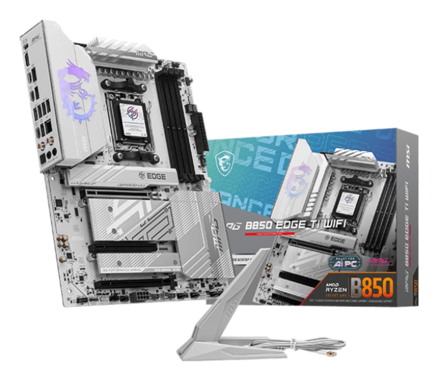 MSI MPG B850 EDGE TI WIFI - Scheda Madre ATX con Socket AM5, supporto DDR5 fino a 256 GB, Wi-Fi 7 e PCIe 5.0