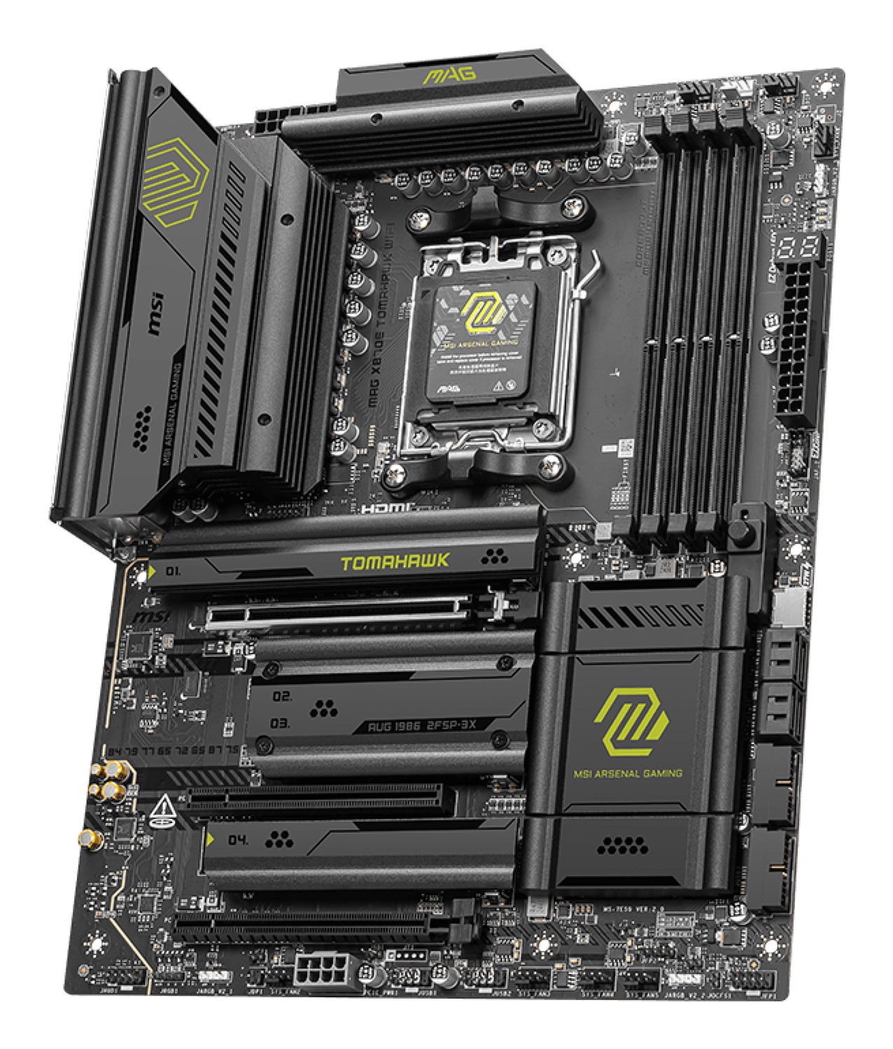 MSI MAG X870E TOMAHAWK WIFI - Scheda madre ATX con Socket AM5, compatibile con AMD Ryzen 7000/8000/9000, DDR5 fino a 256 GB, Wi-Fi 7 e PCIe 5.0