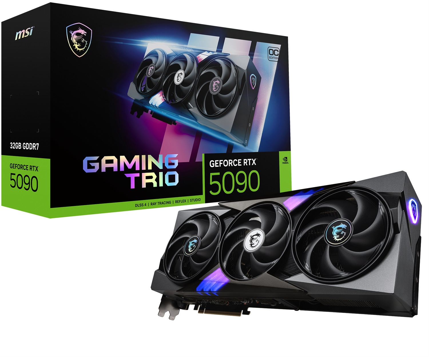 MSI GeForce RTX 5090 TRIO OC 32GB GDDR7 - Scheda Grafica PCIe Gen 5, DLSS 4, 512 bit, 7680 x 4320 Pixel