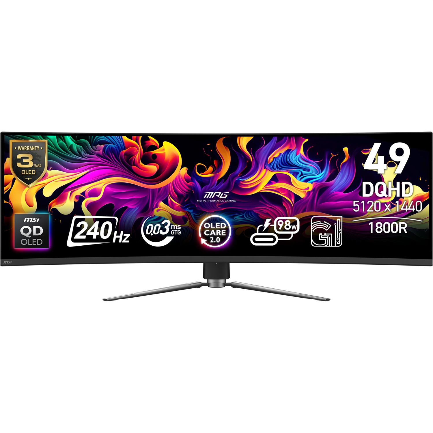 MSI MPG 491CQPXDE QD-OLED Monitor 49