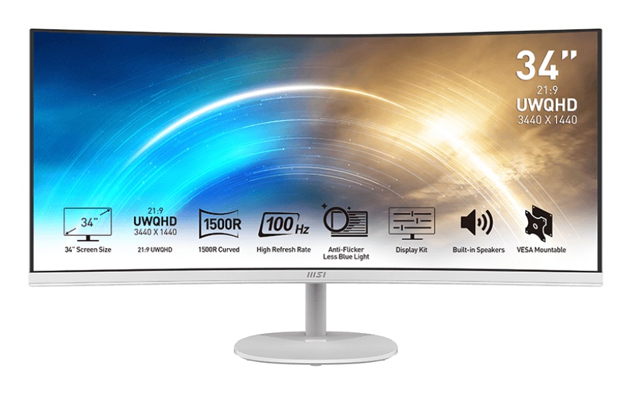 MSI Pro MP341CQWDE Monitor 34