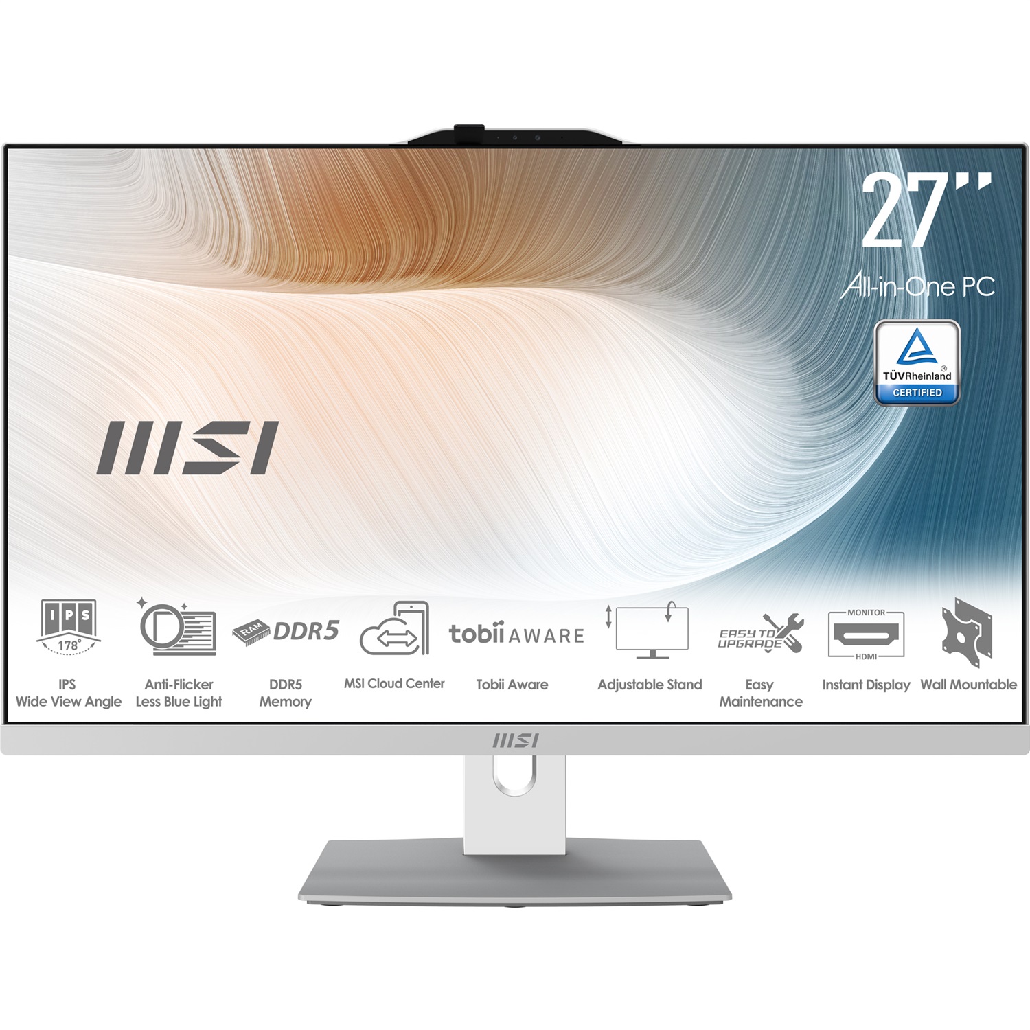 MSI Modern AM242P 1M-1872AT All-in-One PC Intel Core i5, 16 GB RAM, 512 GB SSD, Full HD 23.8