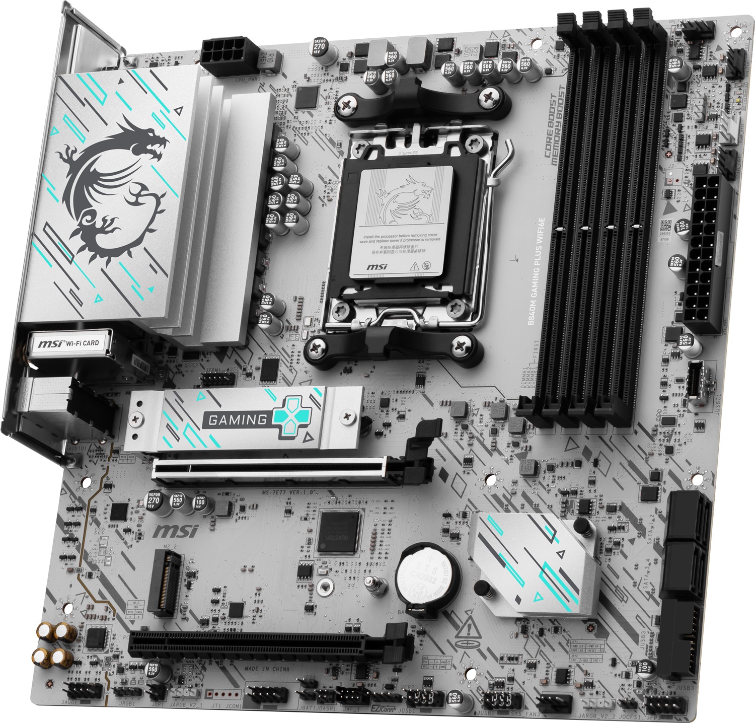 MSI B840M GAMING PLUS WIFI6E - Scheda Madre AMD AM5 Micro ATX con supporto per DDR5 e WiFi 6E