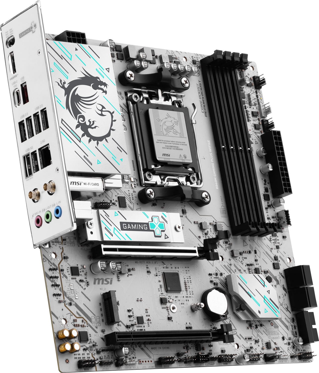 MSI B840M GAMING PLUS WIFI6E - Scheda Madre AMD AM5 Micro ATX con supporto per DDR5 e WiFi 6E