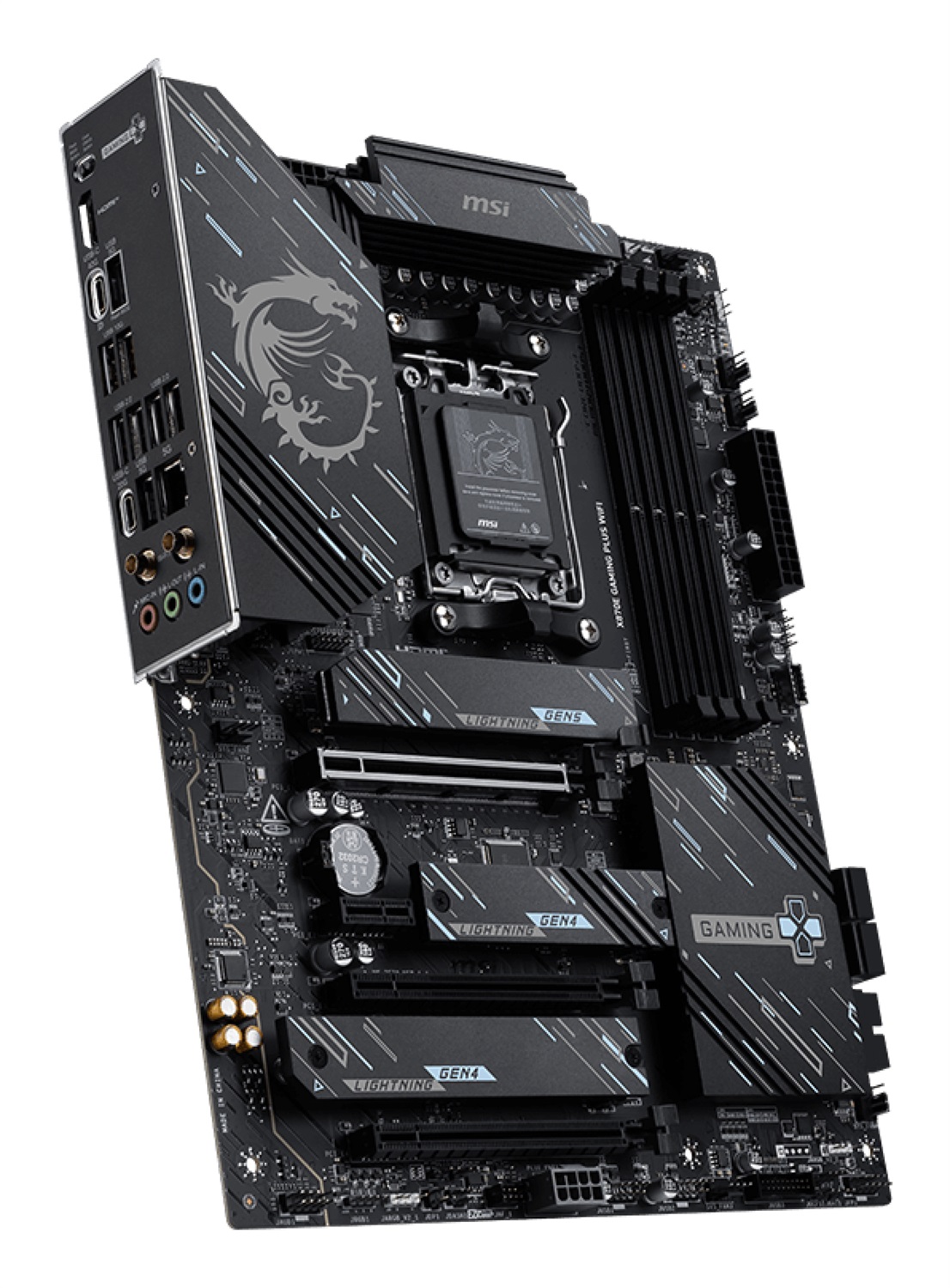 MSI X870E GAMING PLUS WIFI - Scheda Madre ATX Socket AM5 per AMD Ryzen 7000/8000/9000, DDR5 fino a 256 GB, PCIe 5.0, Wi-Fi 7