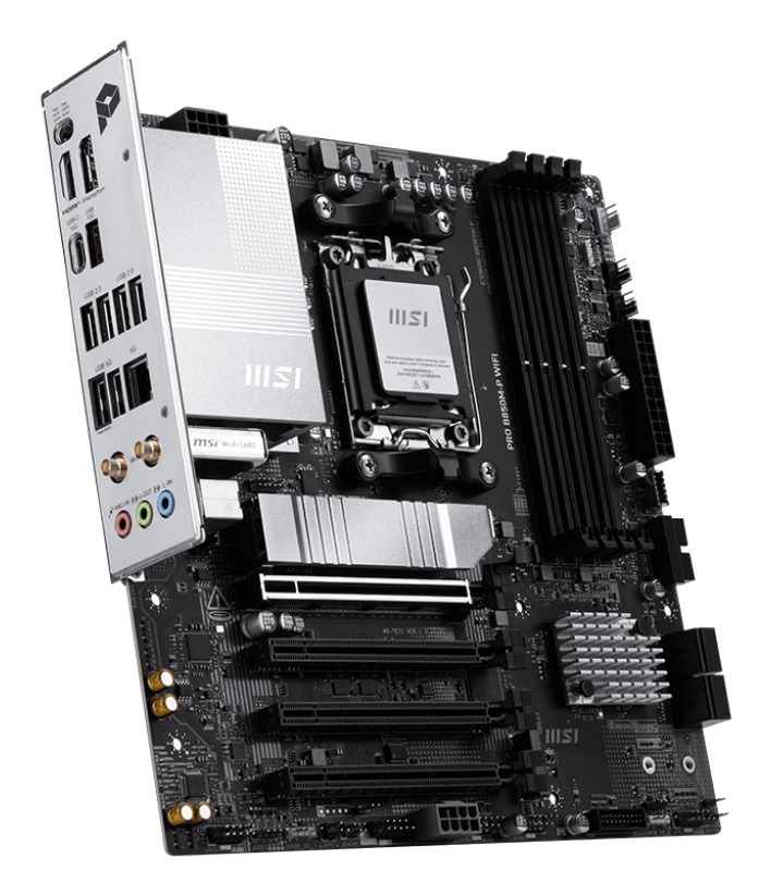 MSI PRO B850M-P WIFI Scheda Madre micro ATX, AMD B850, Socket AM5, Supporta AMD Ryzen 7000/8000/9000, DDR5 fino a 256 GB, PCIe 5.0, Wi-Fi 7