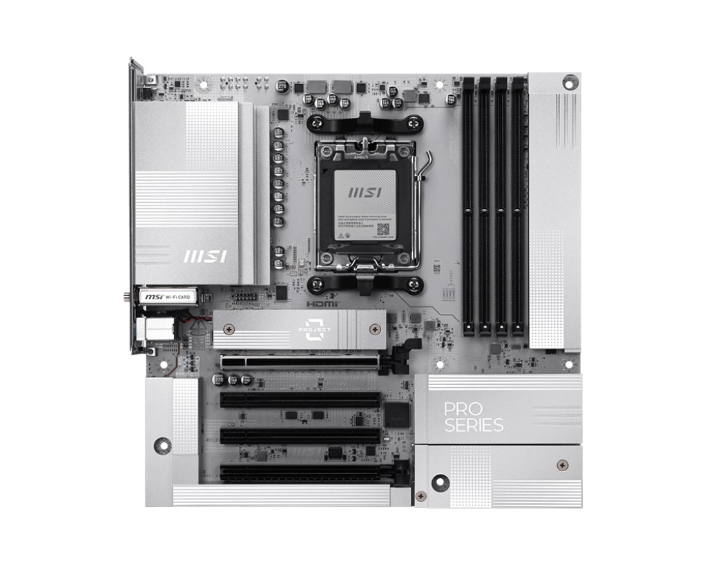 MSI PRO B850M-A WIFI PZ - Scheda madre mATX AM5 per processori AMD Ryzen 9000/8000/7000, DDR5, PCIe 5.0, Wi-Fi 7
