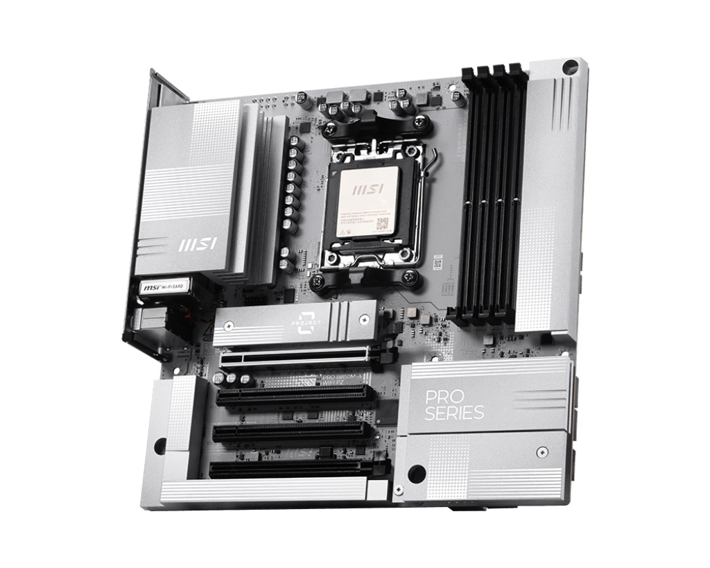 MSI PRO B850M-A WIFI PZ - Scheda madre mATX AM5 per processori AMD Ryzen 9000/8000/7000, DDR5, PCIe 5.0, Wi-Fi 7