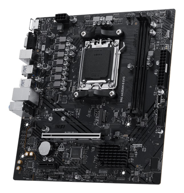 MSI PRO A620AM-B EVO Scheda Madre mATX AM5 DDR5 per Processori AMD Ryzen