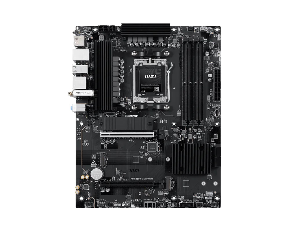 MSI PRO B850-S EVO WIFI - Scheda Madre ATX AM5 con supporto DDR5, WiFi e Bluetooth