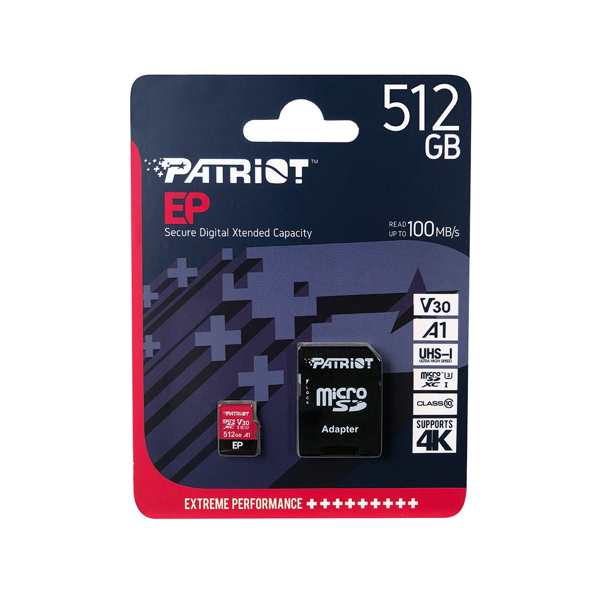 Patriot Memory EP Pro 1 TB MicroSDXC A1 V30 U3 - 90 MB/s Lettura, 80 MB/s Scrittura, con Adattatore SD