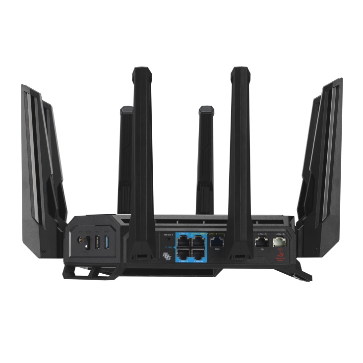 ASUS ROG Rapture GT-BE98 Router Wireless Wi-Fi 7 Quad-band 10 Gigabit Ethernet con Doppia Porta 10G e Compatibilità AiMesh