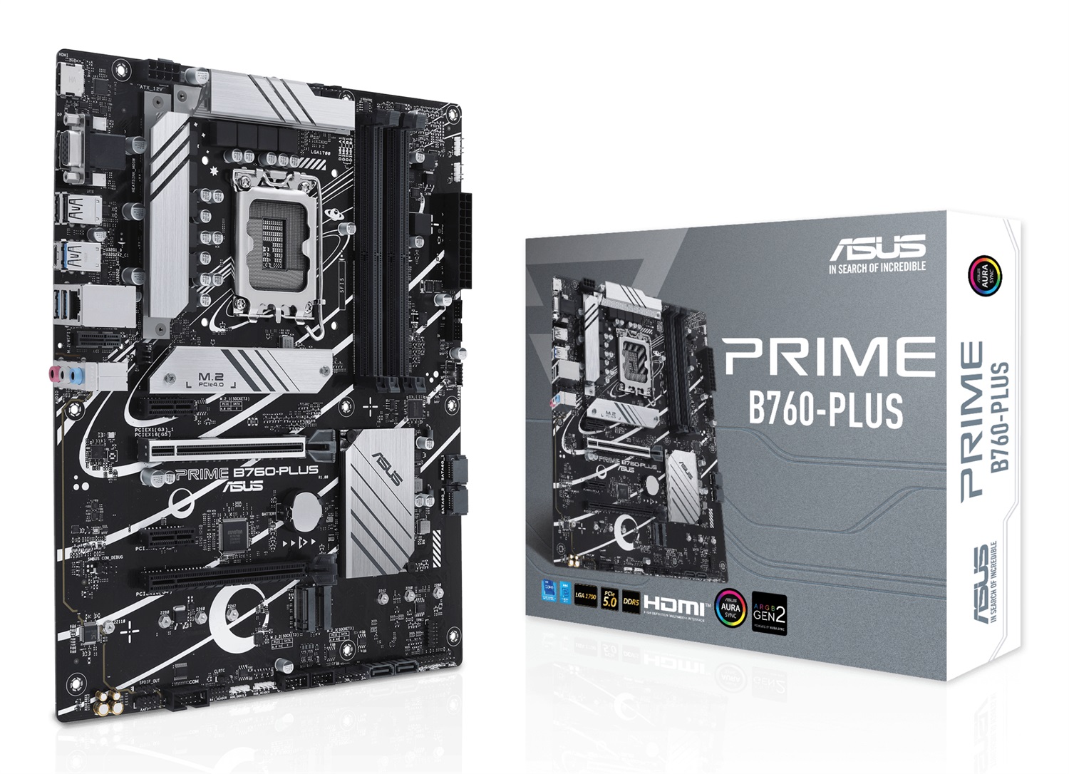 ASUS PRIME B760-PLUS Scheda Madre ATX LGA 1700 con Chipset Intel B760, Supporto DDR5, 3 Slot M.2, USB 3.2 Gen 2 Type-C e Realtek 2.5Gb Ethernet