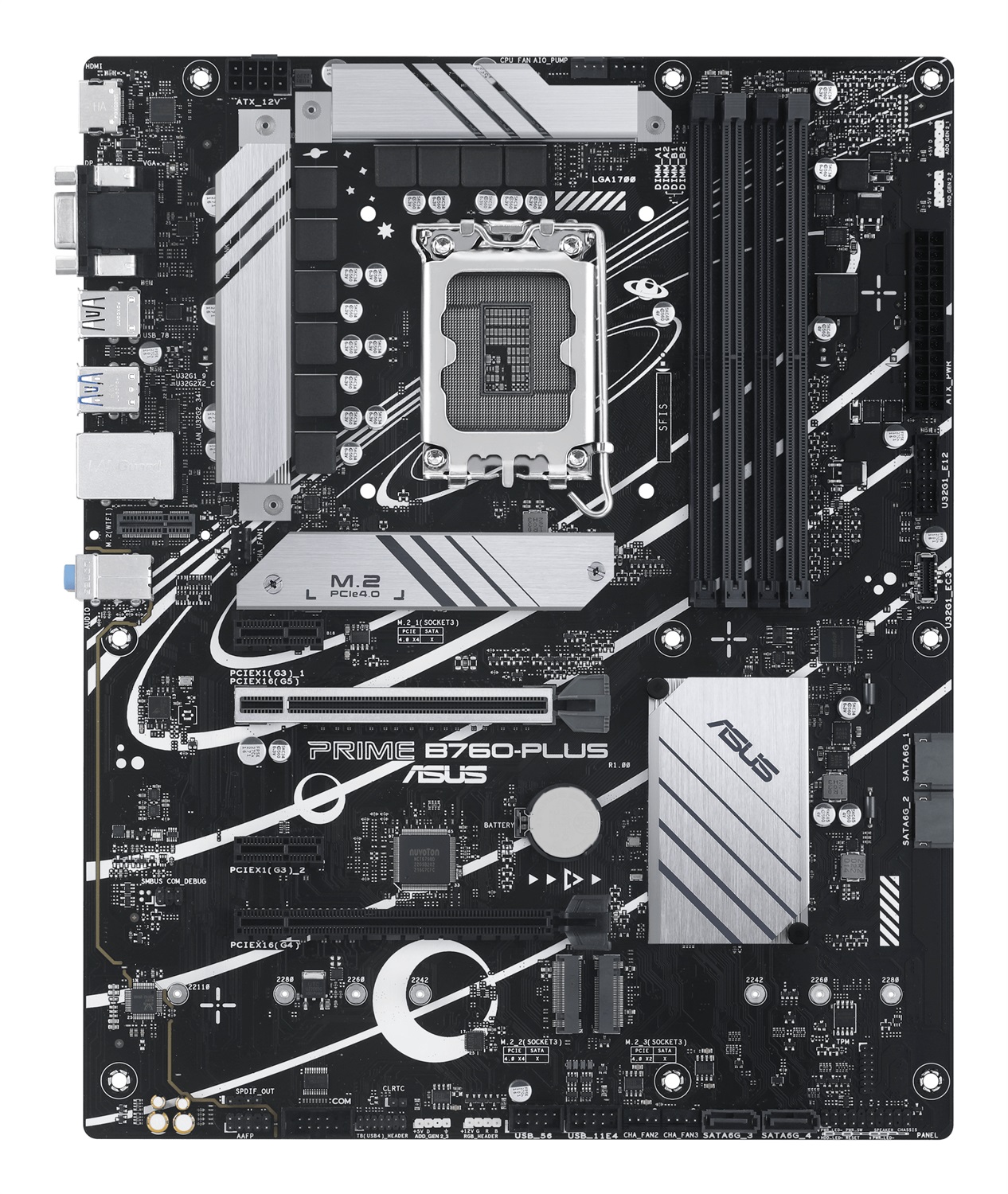 ASUS PRIME B760-PLUS Scheda Madre ATX LGA 1700 con Chipset Intel B760, Supporto DDR5, 3 Slot M.2, USB 3.2 Gen 2 Type-C e Realtek 2.5Gb Ethernet