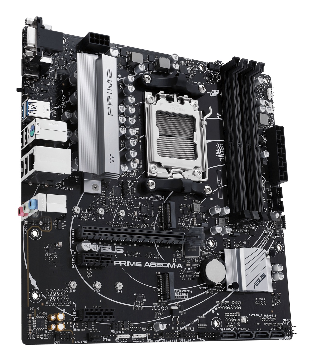 ASUS PRIME A620M-A-CSM Scheda madre micro ATX AMD A620 Socket AM5 DDR5, 2 slot M.2, DisplayPort, HDMI, VGA, USB 3.2 Gen 1 Type-C, SATA 6 Gbps, fino a 128 GB RAM