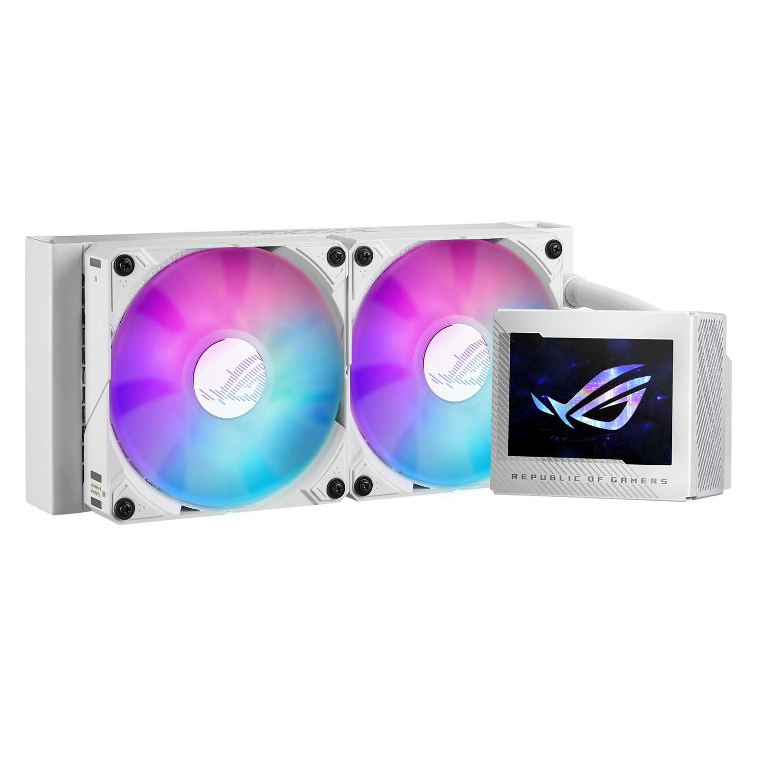 ASUS ROG RYUJIN III 240 ARGB White Edition - Raffreddatore di liquidi tutto in uno, 12 cm, Flusso d'aria 70,07 pdc/min, Bianco, Compatibile con Intel e AMD