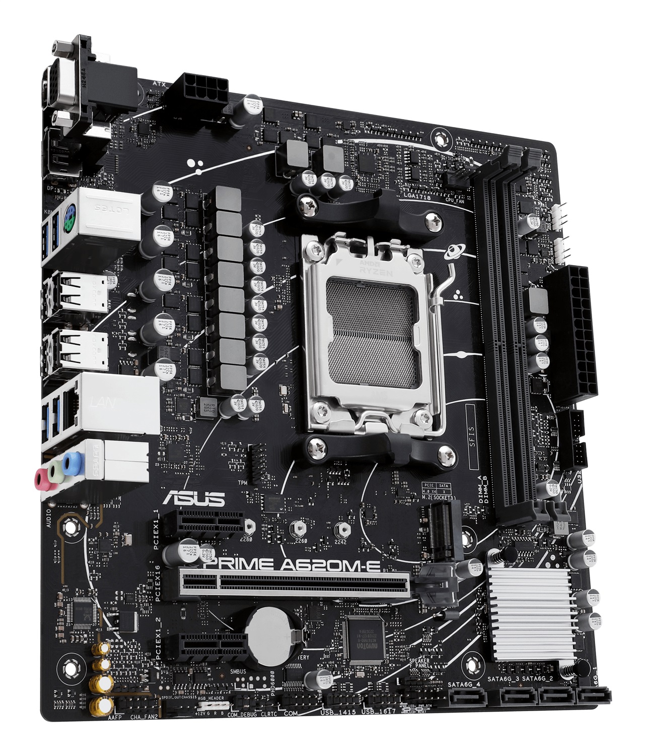 ASUS PRIME A620M-E-CSM Scheda Madre Socket AM5 Micro ATX con supporto DDR5, PCIe 4.0, HDMI, DisplayPort e Aura Sync