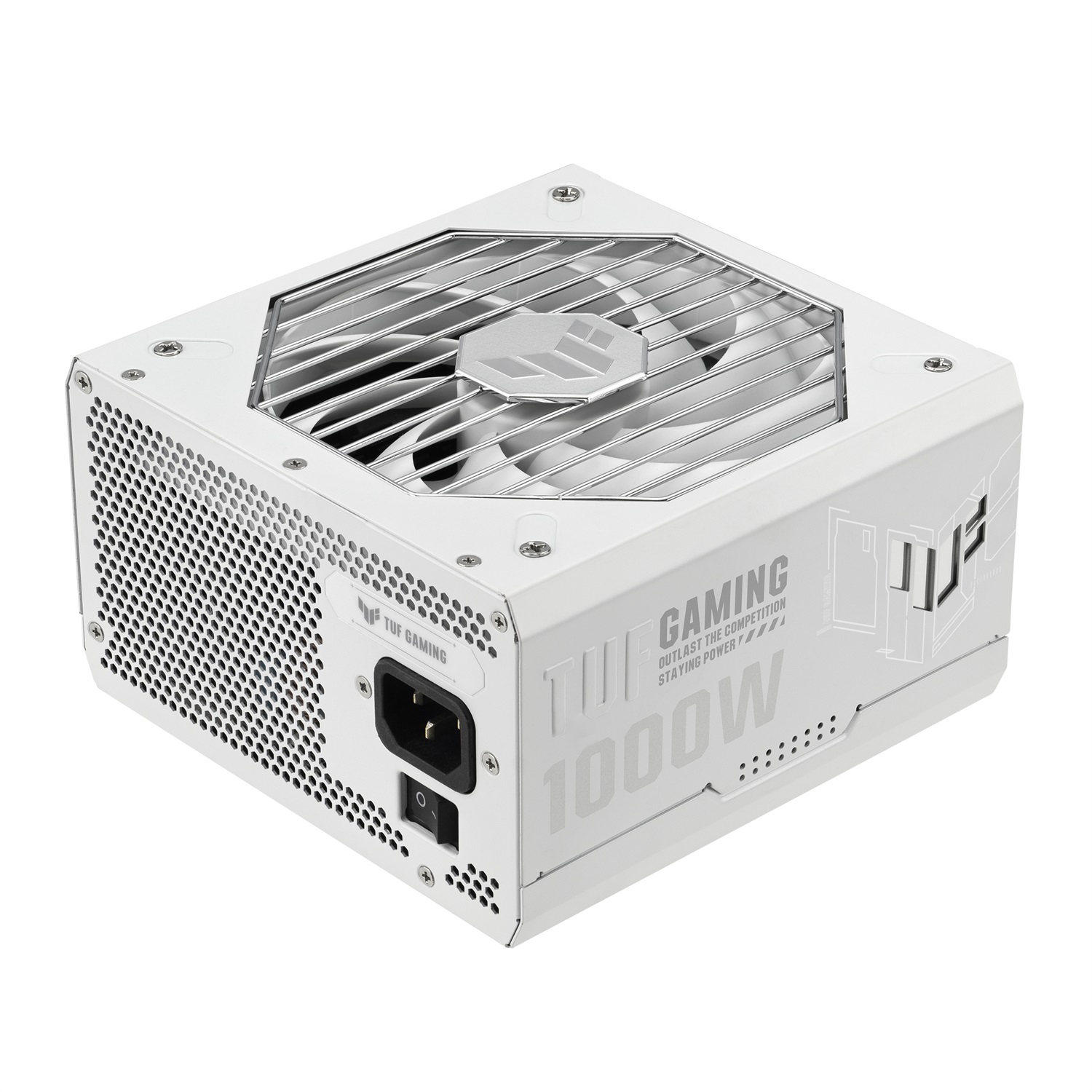ASUS TUF Gaming 1000W Gold White Edition - Alimentatore PC Modulare 80 Gold, 20 4 pin ATX, Ventole Axial-tech, Bianco