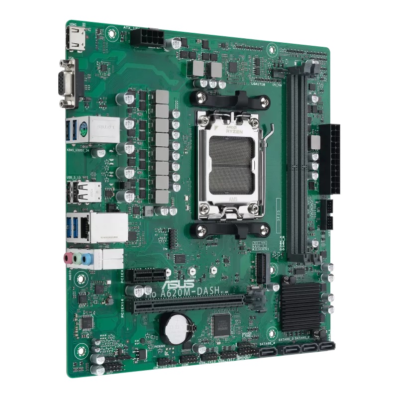 ASUS PRO A620M-DASH-CSM Scheda Madre Micro ATX Socket AM5 DDR5, 4x SATA 6Gb/s, 1x M.2, HDMI, DisplayPort, USB 3.2 Gen 2