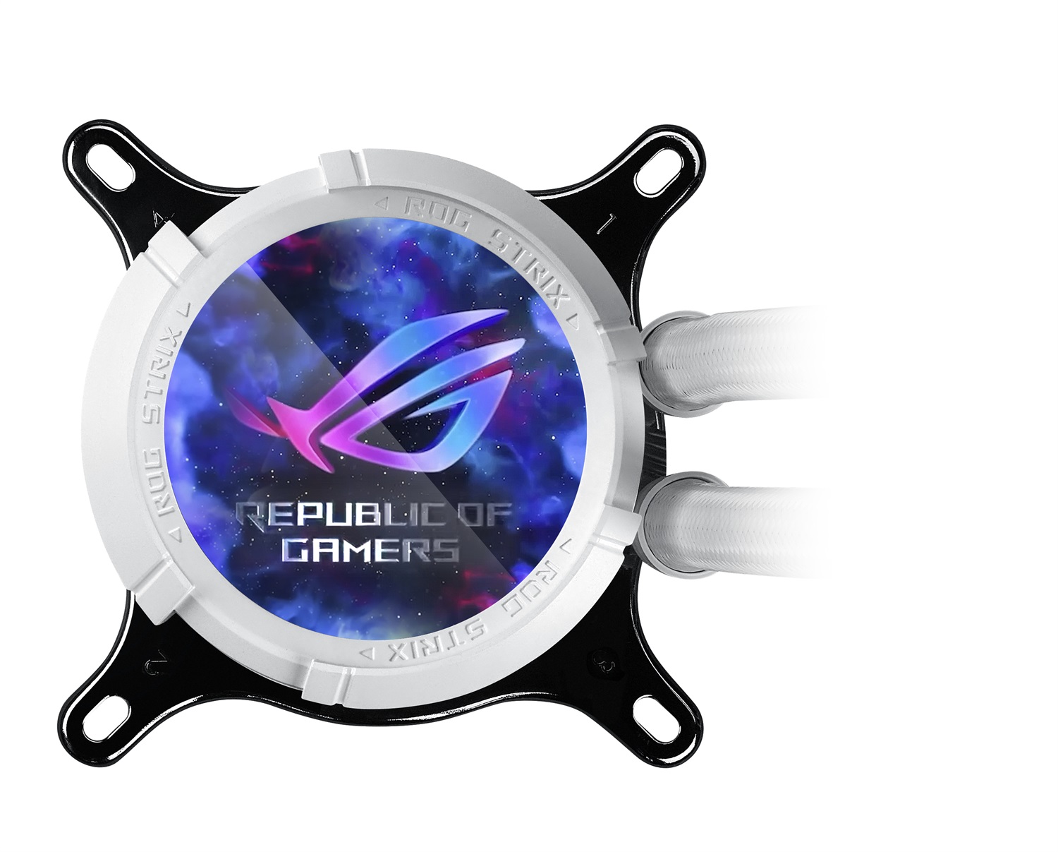 ASUS ROG Strix LC III 360 ARGB White Edition - Raffreddatore di liquidi tutto in uno con Ventilatore da 12 cm, Pompa Asetek V2, Schermo LCD e Ventole ARGB, Bianco