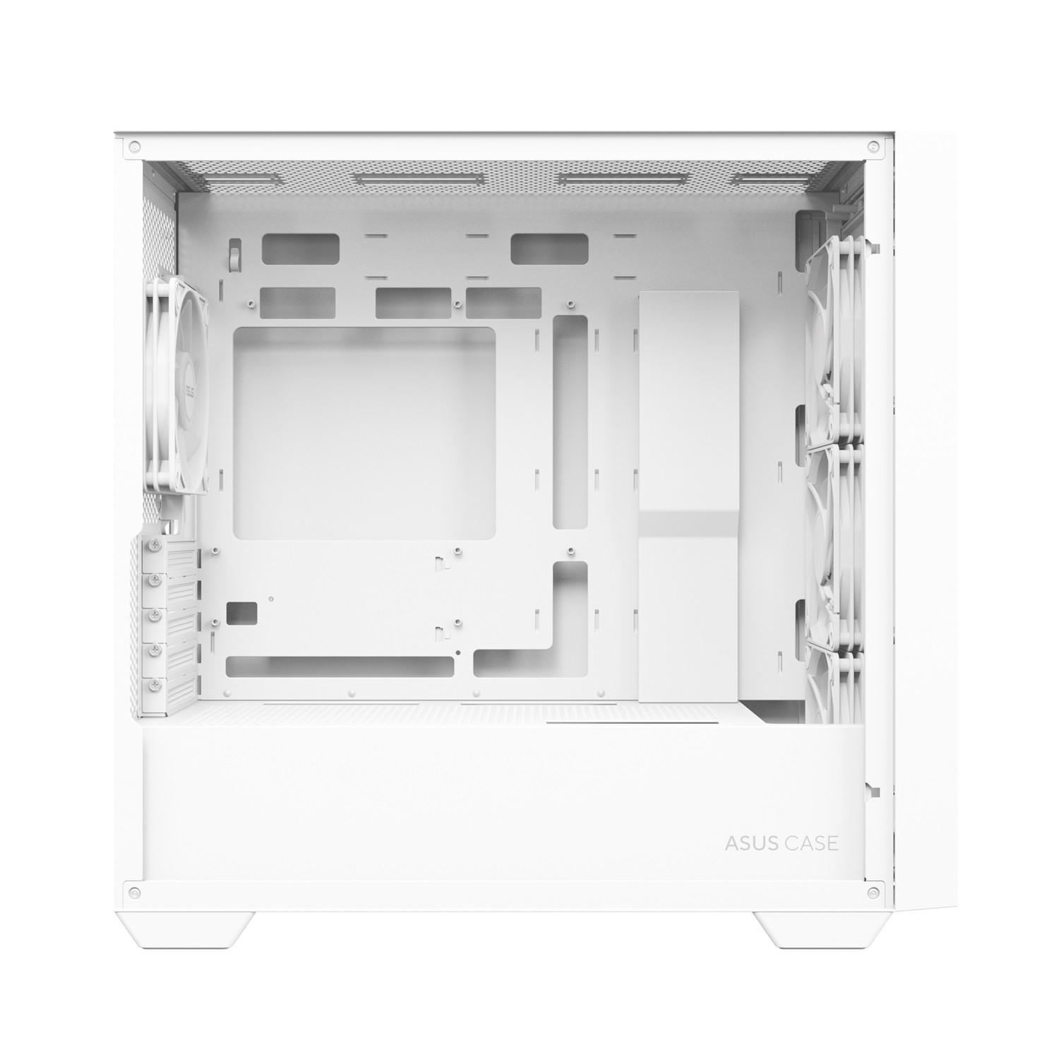 ASUS A21 PLUS TG ARGB WHITE - Case PC Micro-ATX Bianco con 4 Ventole ARGB, Supporto Radiatori da 360 mm e Schede Grafiche da 380 mm