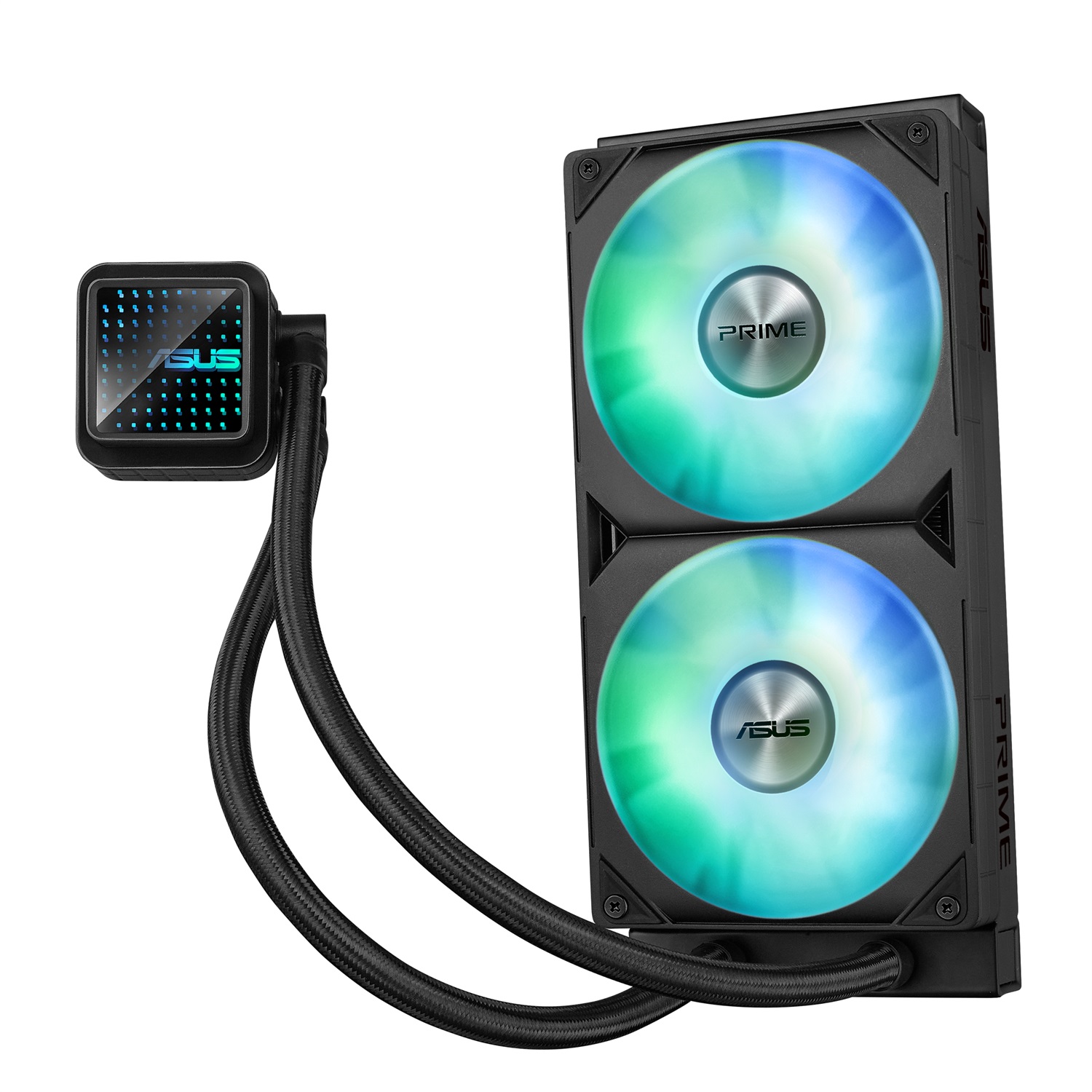 ASUS Prime LC 240 ARGB - Dissipatore a Liquido All-In-One con Due Ventole ARGB, 12 cm, Nero, Compatibile con Intel e AMD