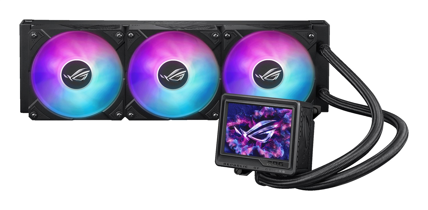 ASUS ROG Ryujin III 360 ARGB Extreme - Dissipatore a Liquido All-In-One con Pompa Emma Gen8 V2, Tre Ventole ROG RGB, Schermo LCD da 3,5