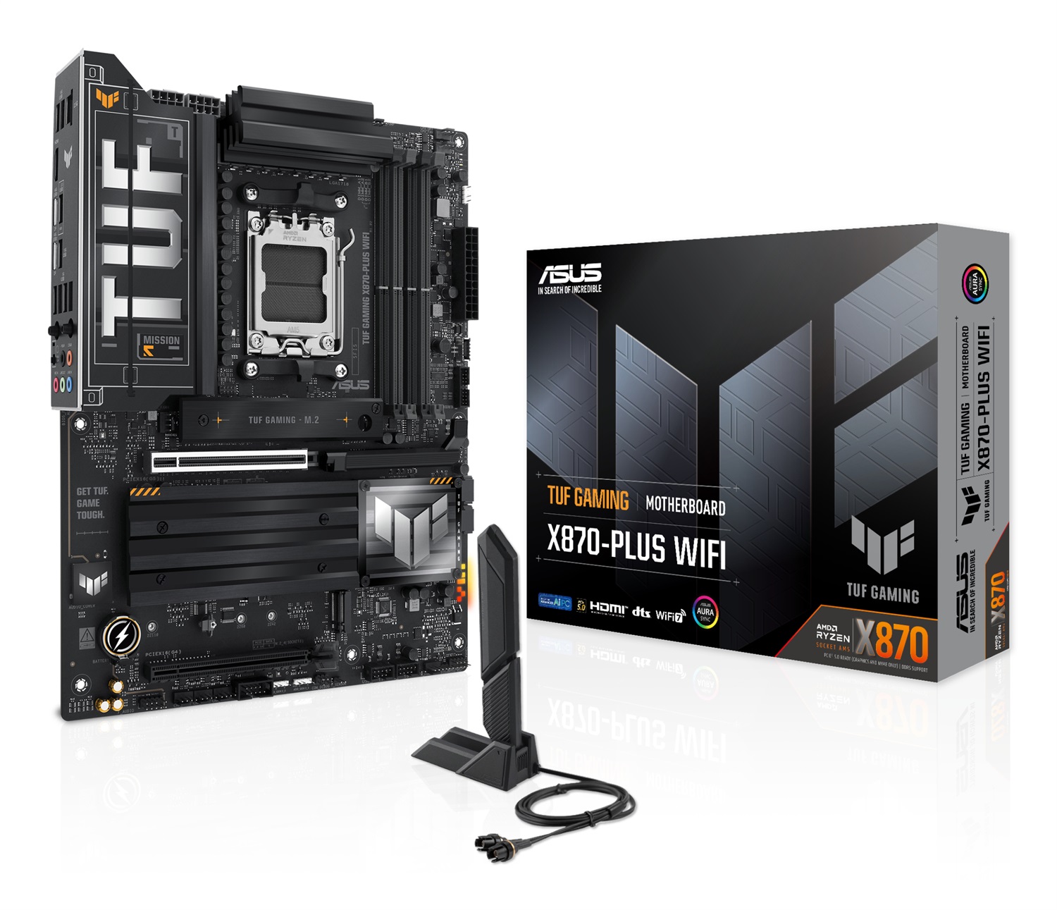 ASUS TUF GAMING X870-PLUS WIFI Scheda Madre ATX Socket AM5 con supporto DDR5, 4x M.2, WiFi 7 e USB4