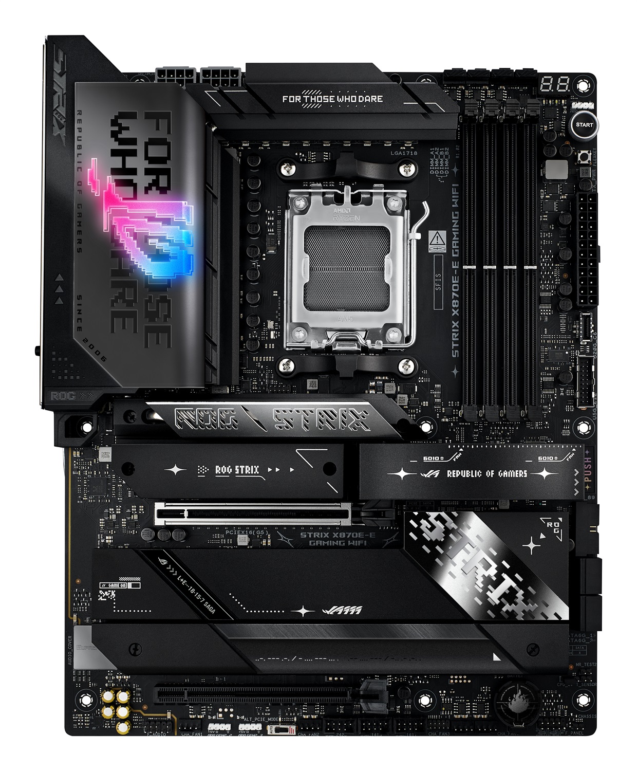 ASUS ROG STRIX X870E-E GAMING WIFI Scheda Madre ATX AMD AM5 con DDR5, 192 GB, WiFi 7, PCIe 5.0