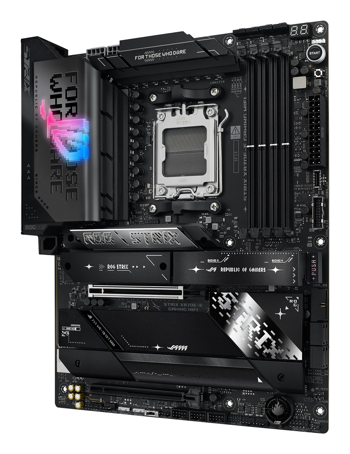 ASUS ROG STRIX X870E-E GAMING WIFI Scheda Madre ATX AMD AM5 con DDR5, 192 GB, WiFi 7, PCIe 5.0