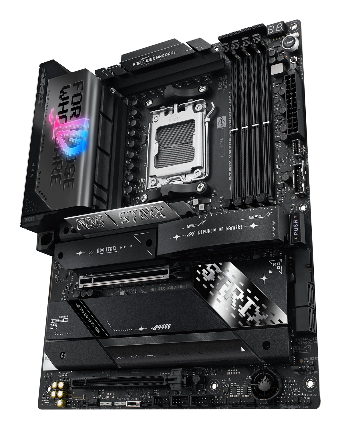 ASUS ROG STRIX X870E-E GAMING WIFI Scheda Madre ATX AMD AM5 con DDR5, 192 GB, WiFi 7, PCIe 5.0