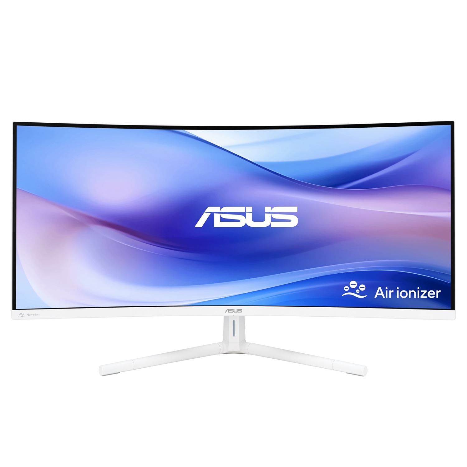 ASUS VU34WCIP-W Monitor Curvo da 34 Pollici WQHD (3440x1440), 1 ms, 100 Hz, Tecnologia Eye Care, Altoparlanti Integrati, Bianco