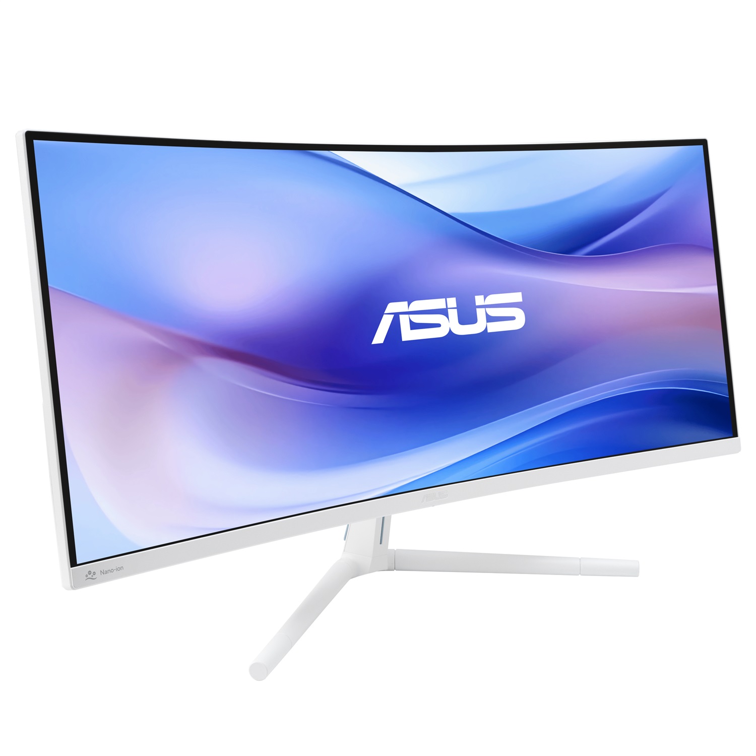 ASUS VU34WCIP-W Monitor Curvo da 34 Pollici WQHD (3440x1440), 1 ms, 100 Hz, Tecnologia Eye Care, Altoparlanti Integrati, Bianco