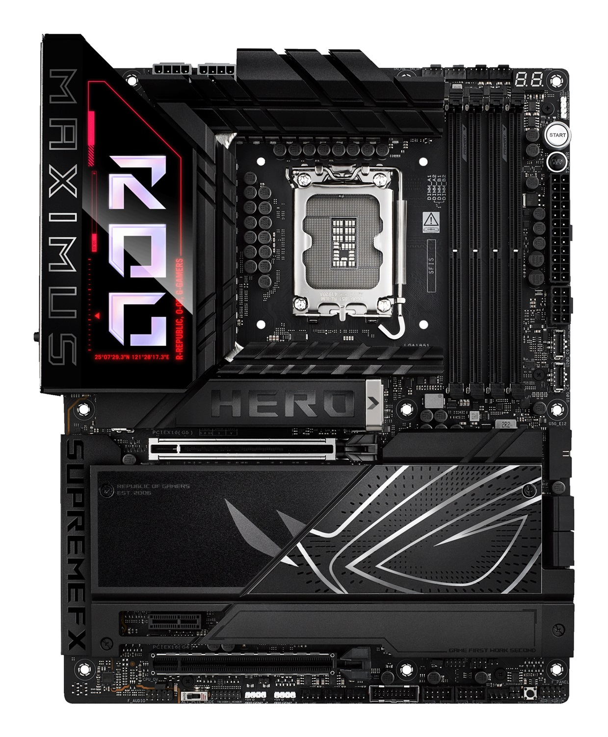 ASUS ROG MAXIMUS Z890 HERO - Scheda Madre Intel Z890 LGA 1851 ATX con WiFi 7, 4 Slot DDR5, 6 M.2 e AI Overclocking