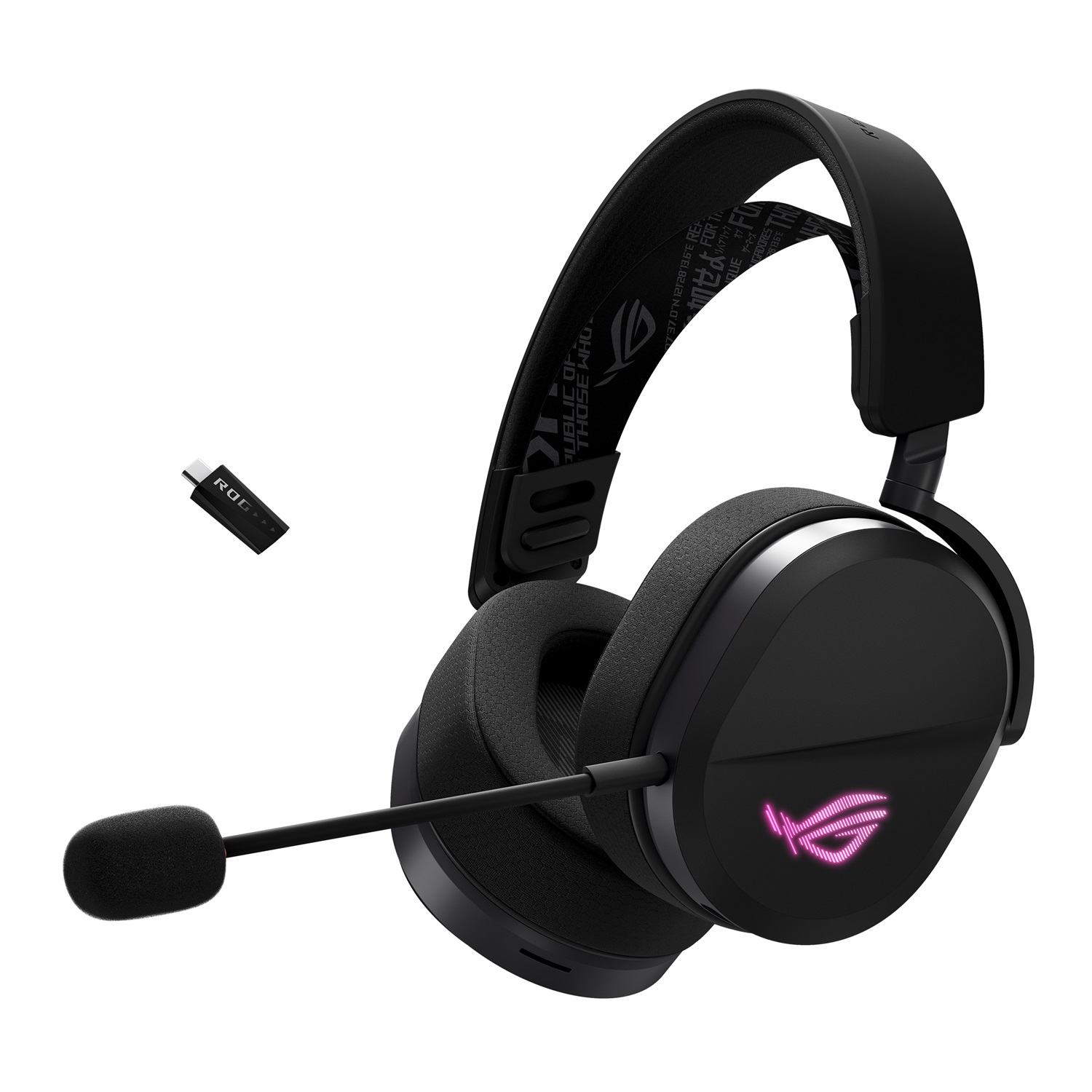 ASUS ROG Pelta Cuffie Gaming Wireless e Cablate, Connettività USB-C e Bluetooth, Driver da 50mm, Nero