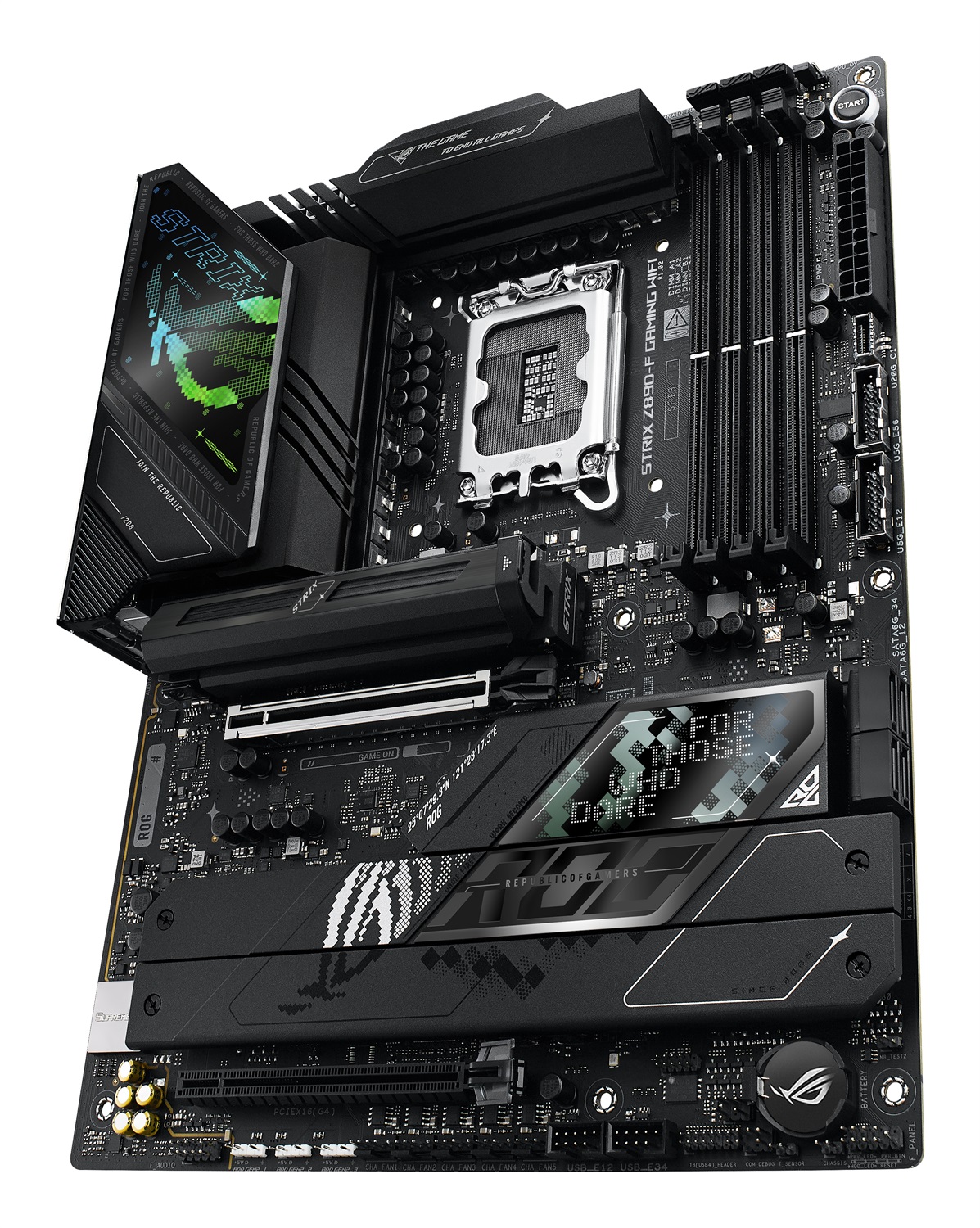 ASUS ROG STRIX Z890-F GAMING WIFI - Scheda Madre ATX Intel Z890, LGA 1851, 4x DDR5, 5x M.2, Wi-Fi 7