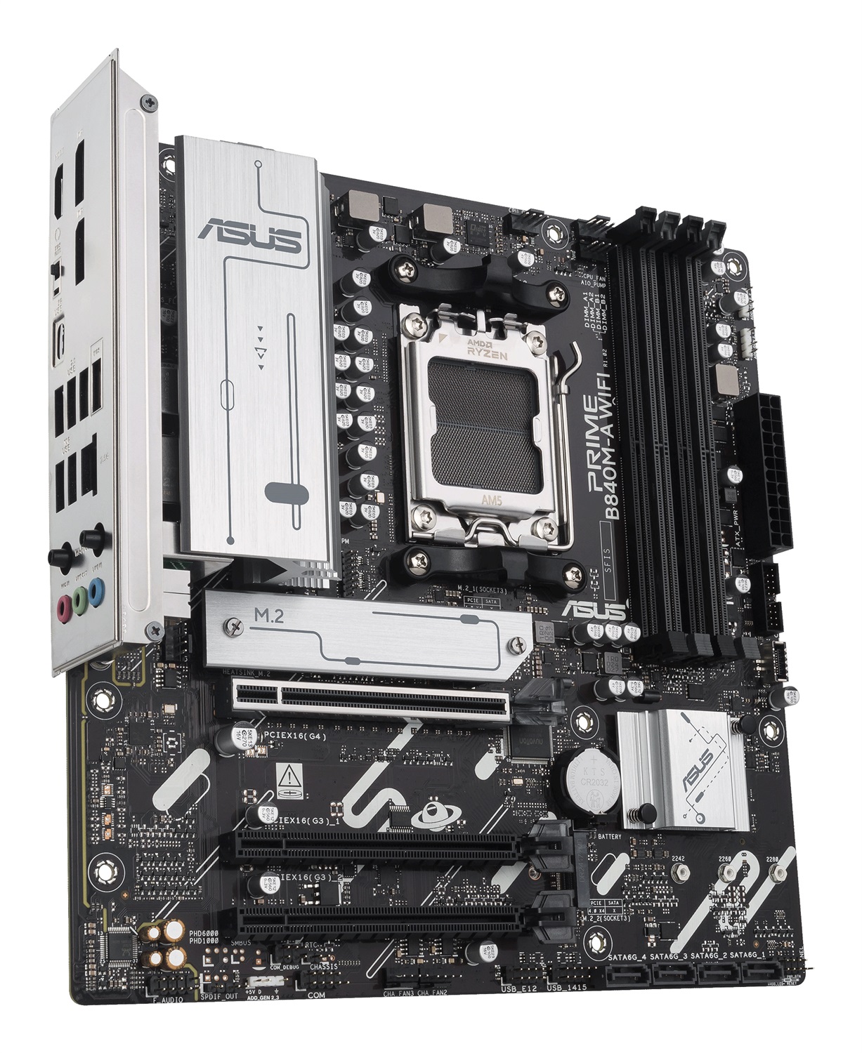 ASUS PRIME B840M-A WiFi Scheda Madre micro ATX AM5 con DDR5, 4 slot RAM, 3 M.2, WiFi 6E e Ethernet 2,5 GB