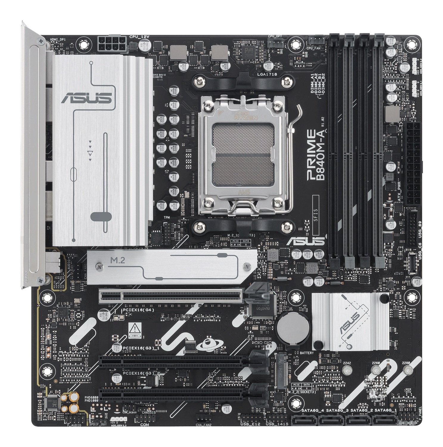 ASUS Prime B840M-A-CSM - Scheda Madre micro ATX AM5 con supporto DDR5, 3 slot M.2 e PCIe 4.0
