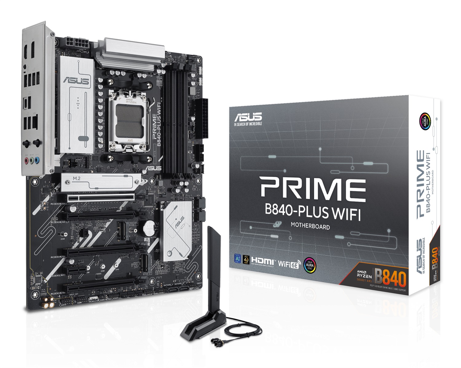 ASUS Prime B840-PLUS WIFI - Scheda Madre ATX AM5 con DDR5, WiFi 6E, 3 slot M.2 e PCIe 4.0