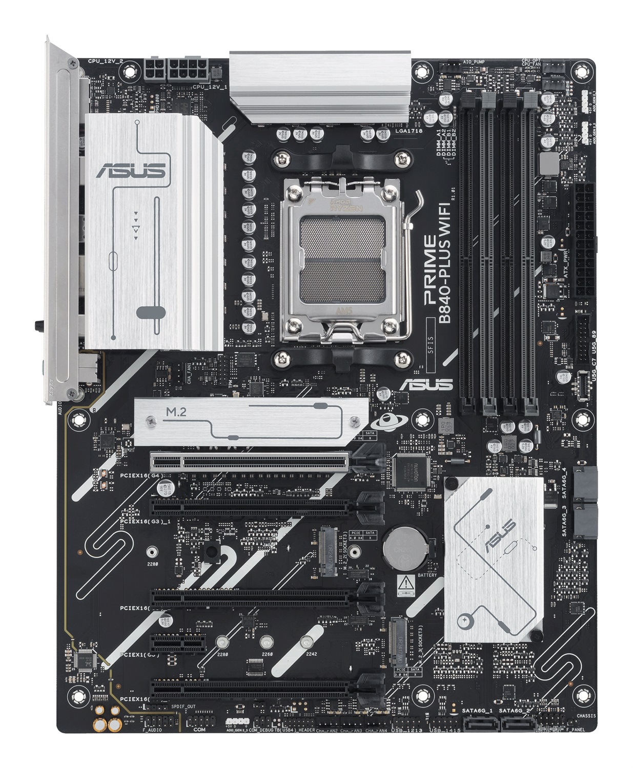 ASUS Prime B840-PLUS WIFI - Scheda Madre ATX AM5 con DDR5, WiFi 6E, 3 slot M.2 e PCIe 4.0
