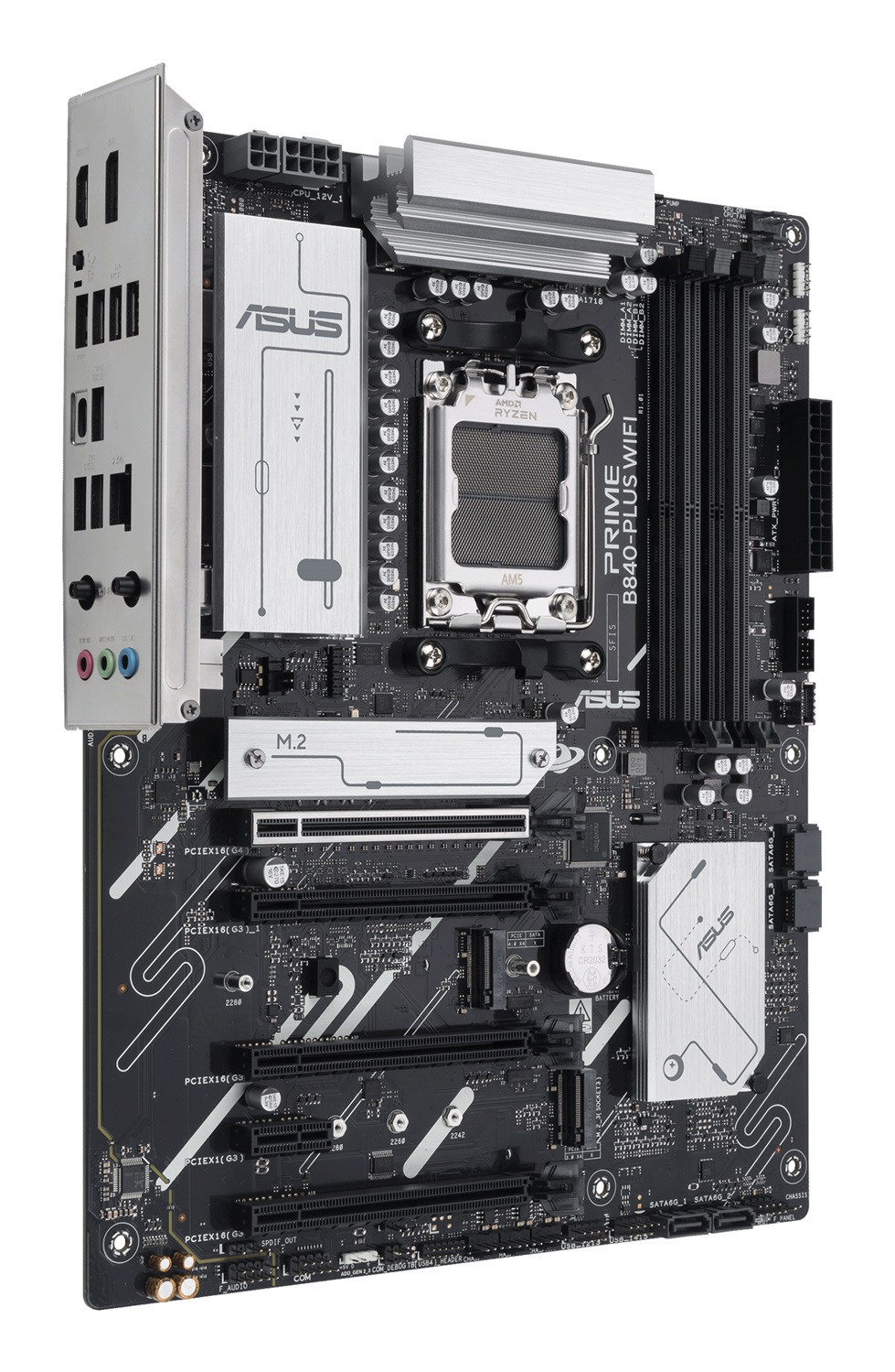 ASUS Prime B840-PLUS WIFI - Scheda Madre ATX AM5 con DDR5, WiFi 6E, 3 slot M.2 e PCIe 4.0