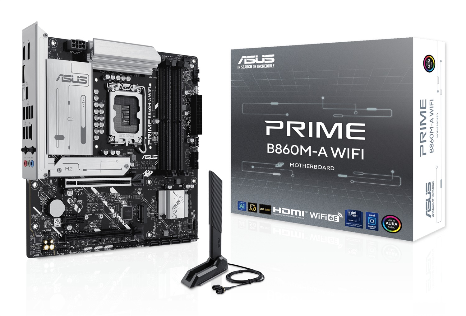 ASUS PRIME B860M-A WIFI - Scheda Madre Micro ATX con Chipset Intel B860, Socket LGA 1851, Supporto DDR5 fino a 256GB, WiFi 6E e PCIe 5.0