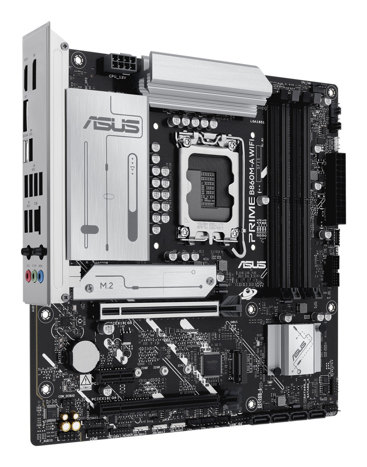 ASUS PRIME B860M-A WIFI - Scheda Madre Micro ATX con Chipset Intel B860, Socket LGA 1851, Supporto DDR5 fino a 256GB, WiFi 6E e PCIe 5.0