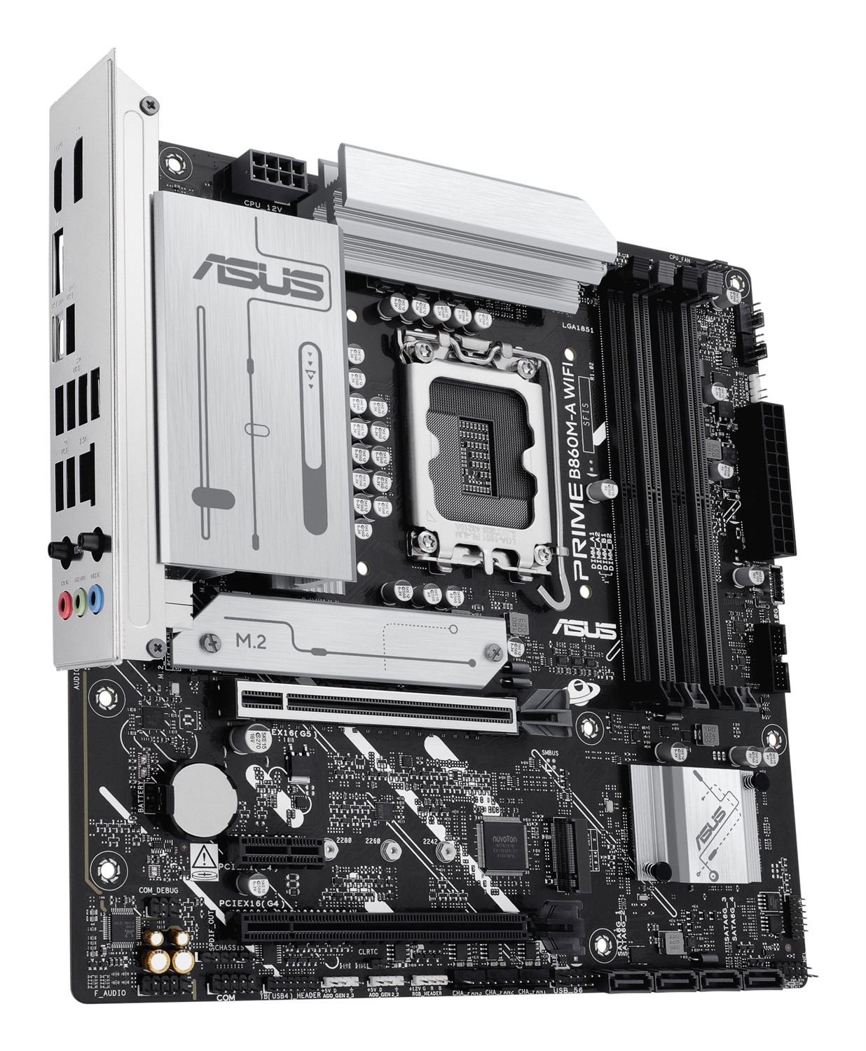 ASUS PRIME B860M-A WIFI - Scheda Madre Micro ATX con Chipset Intel B860, Socket LGA 1851, Supporto DDR5 fino a 256GB, WiFi 6E e PCIe 5.0